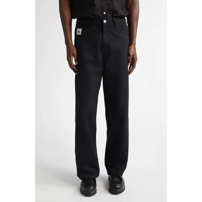 Bode Bode Knolly Brook Twill Trousers in Black — Men Winter black Pants