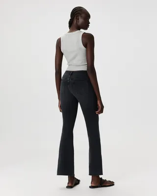 Quince Quince | Women's Luna Stretch Flare Jeans in Faded Black — Women Winter black Jeans & Denim