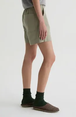 AG AG Century Stretch Cotton Shorts in Sulfur Spruce Green — Women Autumn green Shorts