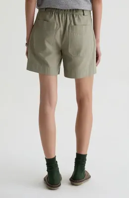 AG AG Century Stretch Cotton Shorts in Sulfur Spruce Green — Women Autumn green Shorts
