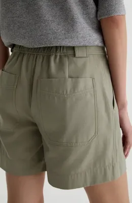 AG AG Century Stretch Cotton Shorts in Sulfur Spruce Green — Women Autumn green Shorts
