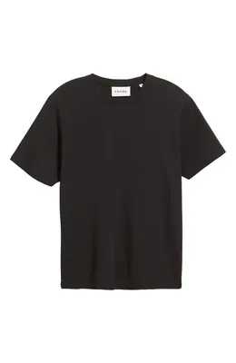 FRAME FRAME Duo Fold Cotton T-Shirt in Noir — Men Winter black Tops