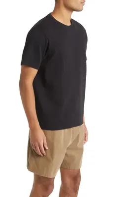 FRAME FRAME Duo Fold Cotton T-Shirt in Noir — Men Winter black Tops