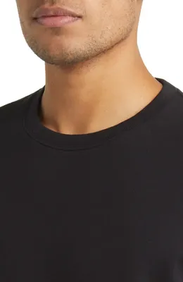 FRAME FRAME Duo Fold Cotton T-Shirt in Noir — Men Winter black Tops