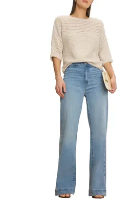 NIC+ZOE NIC+ZOE Tonal Texture Sweater in Neutral Mix — Women Autumn beige Tops