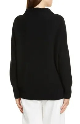 Vince Vince Boiled Cashmere Funnel Neck Pullover in Black — Women Winter black Tops