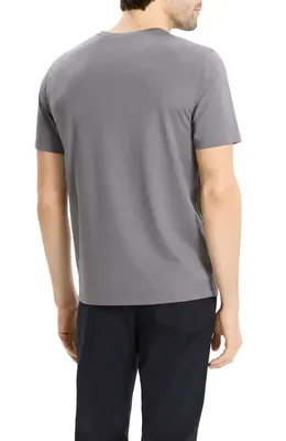 Theory Theory Precise Cotton T-Shirt in Carbon - Bax — Men Winter grey Tops