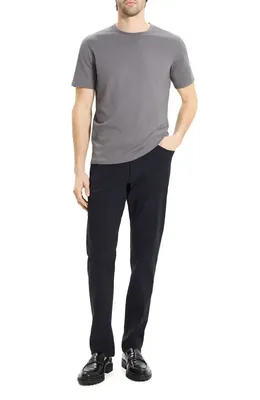 Theory Theory Precise Cotton T-Shirt in Carbon - Bax — Men Winter grey Tops
