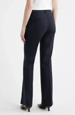 Theory Theory Stretch Wool Trousers in Deep Navy — Women Winter navy Pants