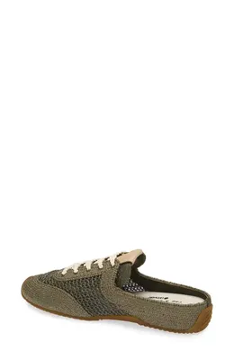 rag & bone rag & bone Retro Runner Slim Ultra Mule in Loden Raffia — Women Autumn grey Shoes