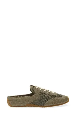 rag & bone rag & bone Retro Runner Slim Ultra Mule in Loden Raffia — Women Autumn grey Shoes