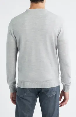 johnnie-O johnnie-O Ronald Merino Wool Sweater in Light Gray — Men Summer silver Tops