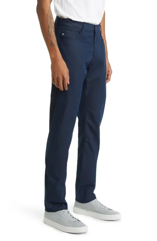 AG AG Tellis Airluxe™ Commuter Performance Sateen Pants in Bay Bridge — Men Winter navy Trousers & Chinos