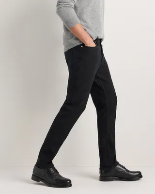 Quince Quince | Men's French Terry 5-Pocket Pants Slim in True Black — Men Winter black Joggers & Sweatpants