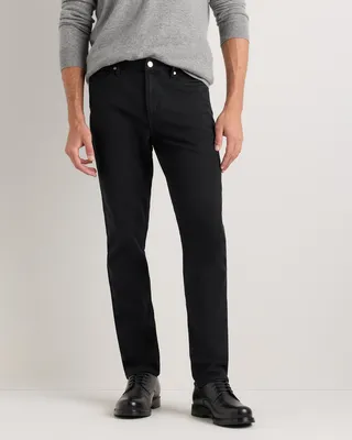 Quince Quince | Men's French Terry 5-Pocket Pants Slim in True Black — Men Winter black Joggers & Sweatpants