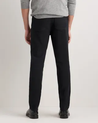 Quince Quince | Men's French Terry 5-Pocket Pants Slim in True Black — Men Winter black Joggers & Sweatpants