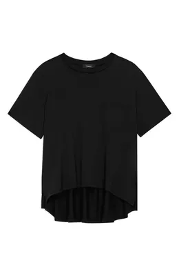 Theory Theory Easy Apex High-Low Pocket T-Shirt in Black — Women Winter black T-Shirts & Tees