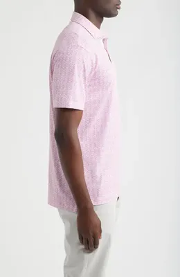 johnnie-O johnnie-O Vintage Floral Performance Jersey Polo in Palm Beach — Men Spring white Tops