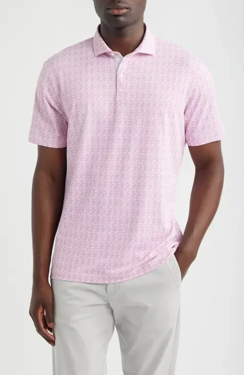 johnnie-O johnnie-O Vintage Floral Performance Jersey Polo in Palm Beach — Men Spring white Tops
