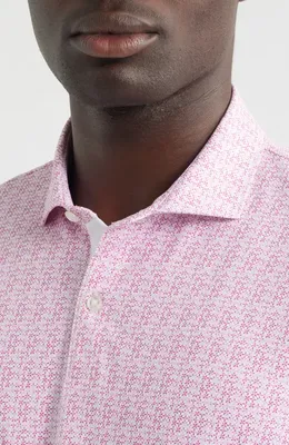 johnnie-O johnnie-O Vintage Floral Performance Jersey Polo in Palm Beach — Men Spring white Tops