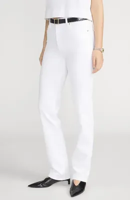 FRAME FRAME Le Sleek High Waist Straight Leg Jeans in White — Women Winter white Pants