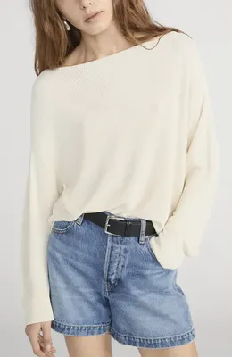 FRAME FRAME The Everyday High Waist Denim Shorts in Tempo — Women Summer blue Shorts