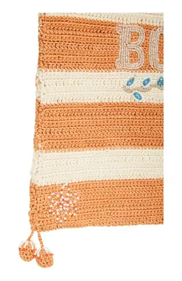 Bode Bode Sherbet Beaded Crochet Tote in Cream Orange — Women Spring ivory Accessories