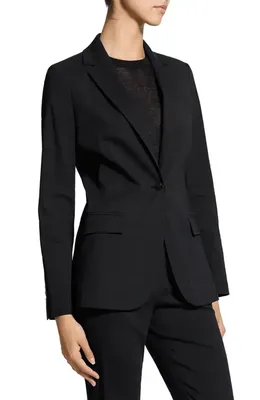 Theory Theory Linen Blend Staple Blazer in Black — Women Winter black Blazers