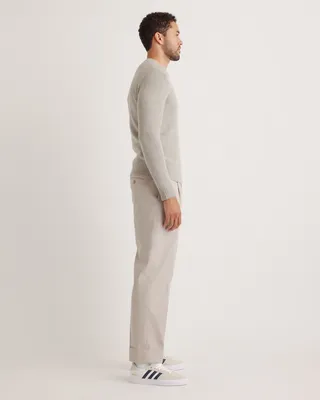 Quince Quince | Men's 100% Yak Wool Crewneck Sweater in Warm Heather Grey — Men Autumn grey Sweaters & Knits
