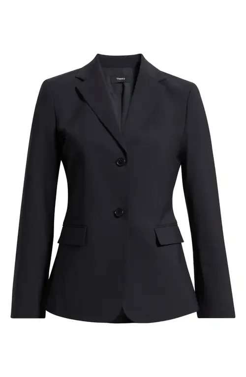 Theory Theory Slim Fit Blazer in Deep Navy - G8E — Women Winter navy Blazers