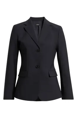 Theory Theory Slim Fit Blazer in Deep Navy - G8E — Women Winter navy Blazers