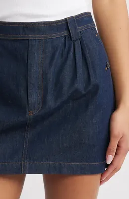 FRAME FRAME The Denim Utility Miniskirt in Rinse — Women Winter navy Skirts