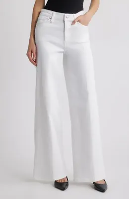 FRAME FRAME Le Slim Palazzo High Waist Wide Leg Jeans in White — Women Winter white Pants