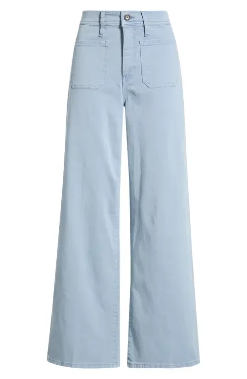FRAME FRAME Le Slim Palazzo Harbor Pocket High Waist Wide Leg Jeans in Sky Blue — Women Summer silver Pants