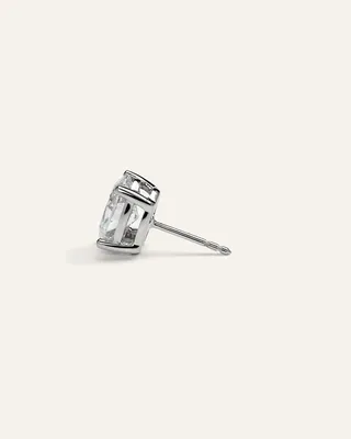 Quince Quince | Women's 14K Gold Lab Grown Diamond Oval Solitaire Studs in White Gold — Women Summer beige Accessories