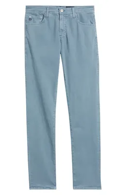 AG AG Tellis Stretch Sateen Modern Slim Pants in Sulfur Shore Break — Men Summer grey Pants