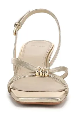 Vince Vince Tali Slingback Kitten Heel Sandal in Champagne — Women Spring tan Shoes