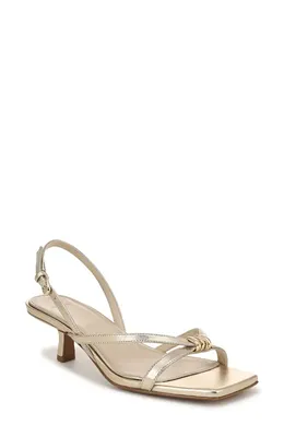 Vince Vince Tali Slingback Kitten Heel Sandal in Champagne — Women Spring tan Shoes