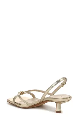 Vince Vince Tali Slingback Kitten Heel Sandal in Champagne — Women Spring tan Shoes