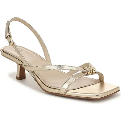 Vince Vince Tali Slingback Kitten Heel Sandal in Champagne — Women Spring tan Shoes